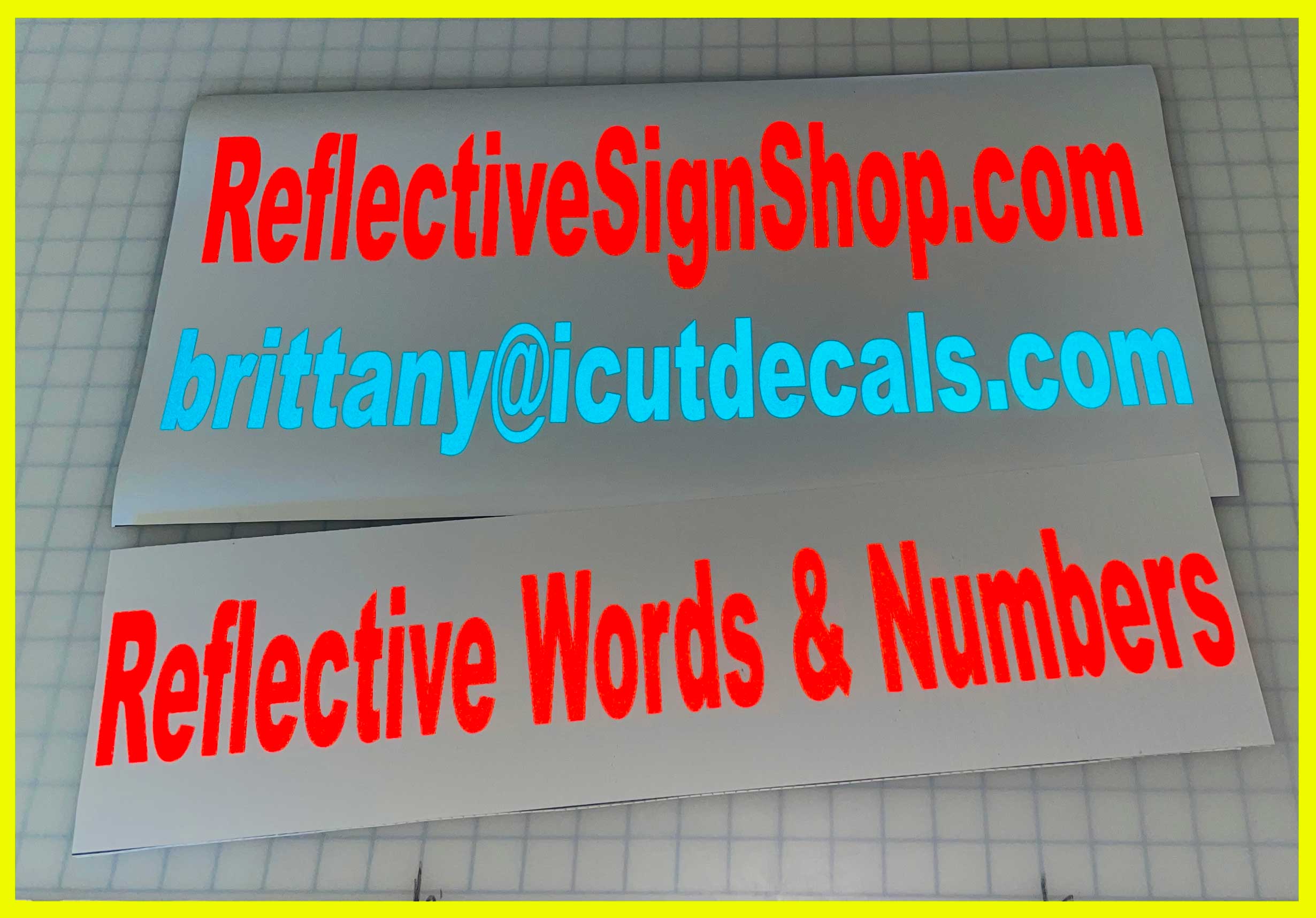 reflective sign shop online